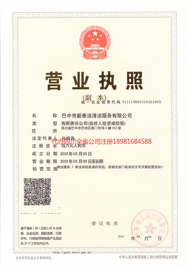 廉江廉江新泰洁清洁服务有限公司